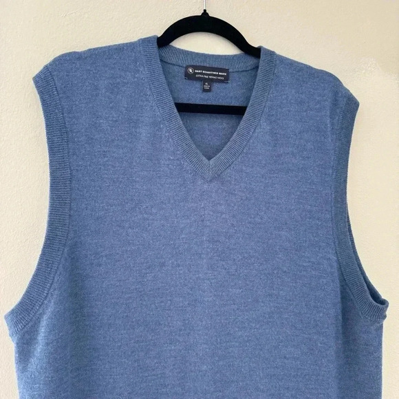Hart Schaffner Marx Sweater Vest V Neck Extra Fine Merino Wool XL - Picture 3 of 6